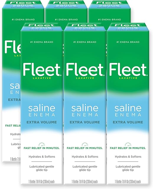 Fleet Laxative Saline Enema, 78 Fl Oz (Pack of 6)