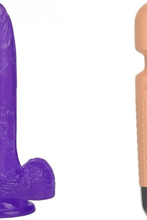 Harness Compatible 7 inch Dildo, Mini Halo Vibrator Bundle