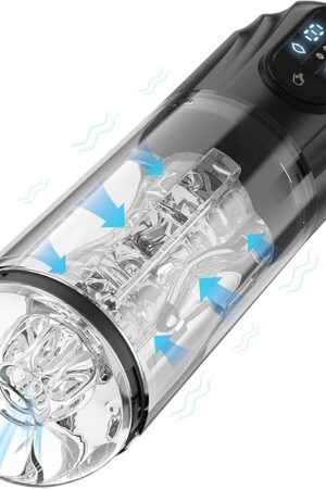Automatic Sucking Masturbator for Men - Upgraded Male Masturbators Cup with 10 Vibrating & Suction Modes, Hands Free Blowjob Adult Sex Toys Stroker Pocket Pussy with 3D Textured for Male Penis Pumps