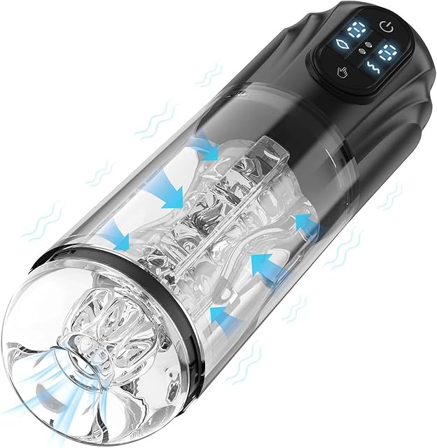 Automatic Sucking Masturbator for Men - Upgraded Male Masturbators Cup with 10 Vibrating & Suction Modes, Hands Free Blowjob Adult Sex Toys Stroker Pocket Pussy with 3D Textured for Male Penis Pumps