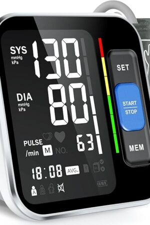 Blood Pressure Monitors for Home Use Upper Arm, Accurate Cuff 87?-157? Monitor with Large Backlight Display 2 Users 240 Sets Memory & HR Detection, Digital BP Machine with Carrying Case