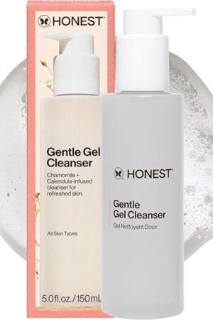 Honest Beauty Gentle Gel Daily Face Cleanser | Calms, Refreshes, + Hydrates | Vegan + Safe for Sensitive Skin | 5 fl oz