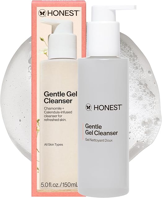 Honest Beauty Gentle Gel Daily Face Cleanser | Calms, Refreshes, + Hydrates | Vegan + Safe for Sensitive Skin | 5 fl oz