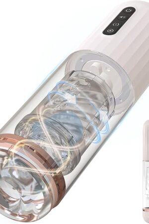 Automatic Male Masturbator Penis Pump - Male Sex Toys for Men with Upgrade Vacuum Pump & 7 Thrusting Rotating Sucking Moaning, Mens Masturbation Cup Pocket Pussy Stroker Blowjob Toy Sex Toys for Men