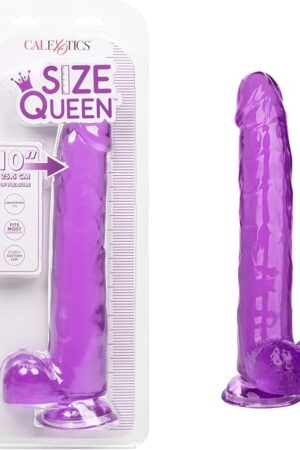 CalExotics Size Queen 10 Inch Dildo with 6 Inch Shaft Circumference and Sturdy Suction Cup - Purple SE-0262-15-2