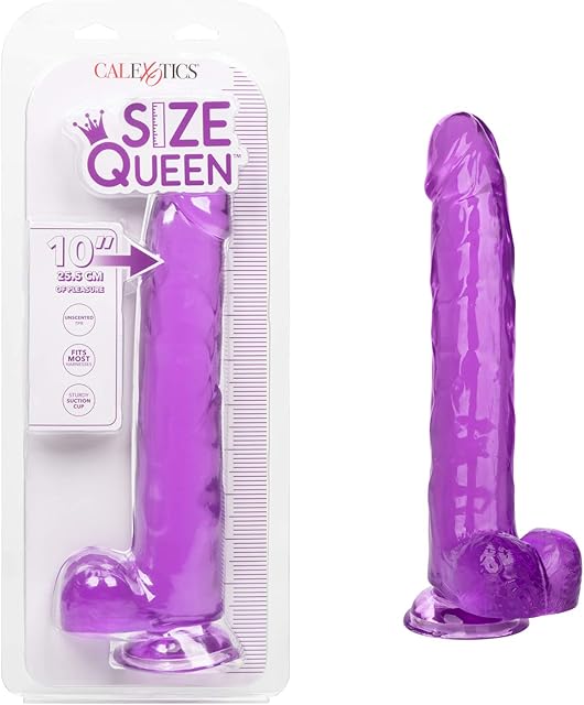 CalExotics Size Queen 10 Inch Dildo with 6 Inch Shaft Circumference and Sturdy Suction Cup - Purple SE-0262-15-2