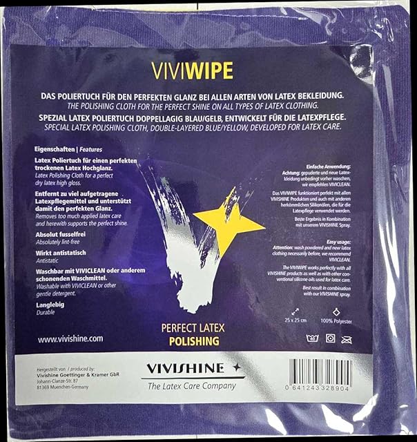 Vivishine Wipe Polishing Cloth - for Latex Clothing