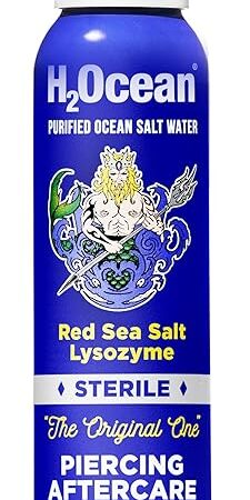 H2Ocean Piercing Aftercare Spray and Keloid Bump Removal? Sea Salt Spray for Body and Facial Piercings ? Ear, Nose, Navel, Oral & Body Piercing Cleaner, Aftercare Solution for New Piercings? 4oz