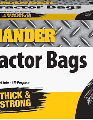 Commander 55 Gallon 3 MIL (eq) Heavy Duty Contractor Bags with Flap Ties - 36" x 56" with flaps - Pack of 10 - For Contractor, Industrial, & Outdoor