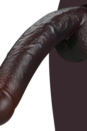 985'' Realistic Big Black Dildo, G Spot Vagina Anal Stimulator with Strong Suction Cup for Hands-Free Play, Feels Like Skin Silicone Adult Sex Toys for Men and Women Pleasure