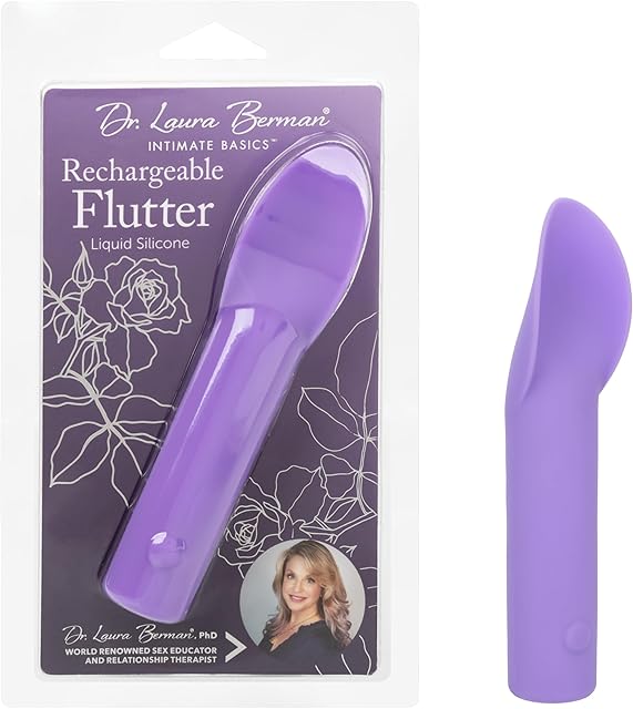 CalExotics Dr Laura Berman Rechargeable Flutter Waterproof Silicone Clitoral Vibrator Purple - SE-9730-30-2