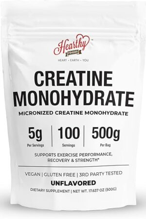 Creatine Monohydrate Micronized Powder 500G - 100 Servings, 5000mg Per Serving (5g) - 1764 Oz for Men & Women Muscle Growth & Recovery - UNFLAVORED