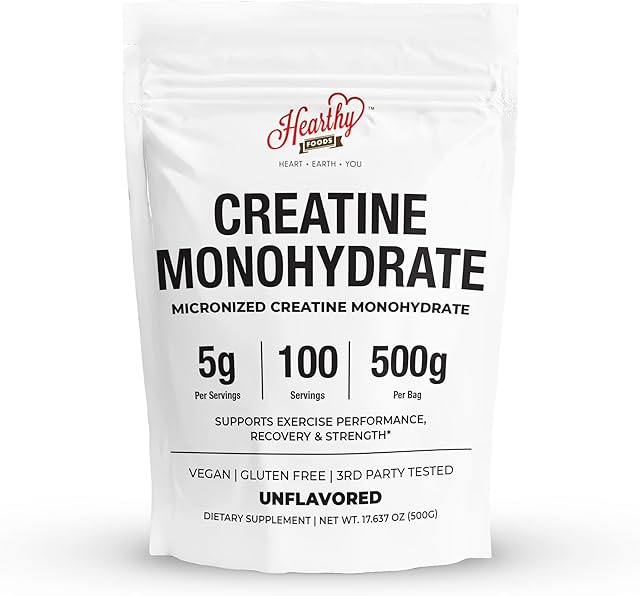Creatine Monohydrate Micronized Powder 500G - 100 Servings, 5000mg Per Serving (5g) - 1764 Oz for Men & Women Muscle Growth & Recovery - UNFLAVORED