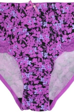 Women's Plus Size Sexy Printing Everyday Panty with Diamond