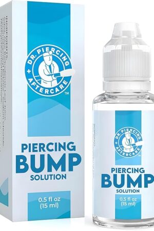 Dr Piercing Aftercare Keloid Drops ? Non-Greasy Saline Solution for Keloid Bump Removal for Piercings - May Reduce Appearance of Nose Piercing Bump, Nose Ear Lip Belly (15 mL)