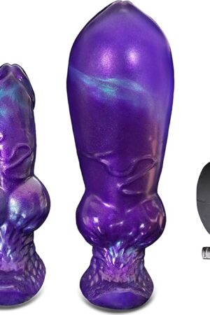 Inflatable Butt Plug Large Anal Plug, Inflatable Dildo Expanding Buttplug Dilator XL Butt Plug, Huge Knot Dildo Silicone Anal Trainer Stretcher Pump with Safe T-Base, Giant Adult Toys for Women Men