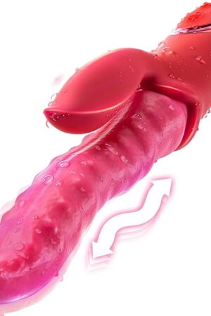 Vibrator Adult Sex Toys Dildo - Deep Wriggle Prolonged Pleasure Tongue Licking Vibrators with 10 Undulating & 10 Clit Vibration, Female G spot Nipple Toy Teasing Stimulator for Women Couple Games