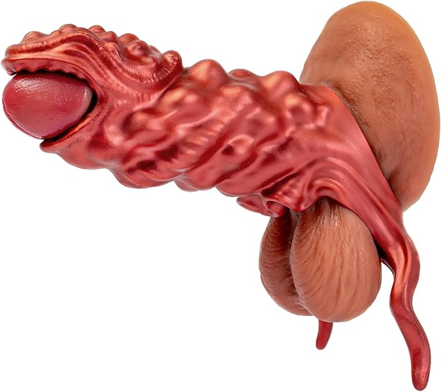 Dragon-Shaped Adult Penis Sleeve Pennis Extender Cock Sleeve,Silicone Penis Sleeve Extender Sex Toys,Delay Ejaculation Penis Time Expand,Suitable for Sex Toys Intimate Play with Couples (T404-F)