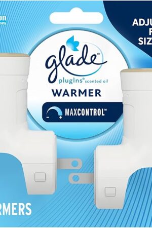 Glade PlugIns Air Freshener Warmer, Scented and Essential Oils for Home and Bathroom, Up to 50 Days on Low Setting, 2 Count