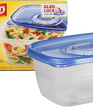 Glad Food Storage Containers, Deep Dish, 64 Ounce, 3 Count