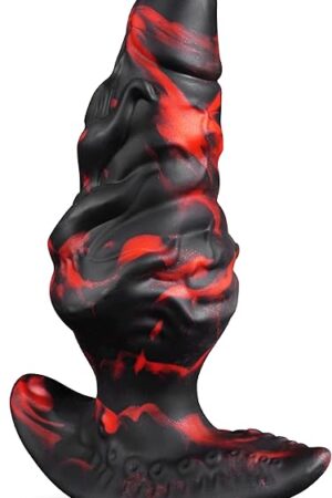 65" Tentacle Large Butt Plug for Long-Term Wear, Monster Buttplug XL Anal Plug with Realistic Head & Ship-Base, Thick Huge Butt Plug Anal Dildo for Advanced Play, Silicone Anal Dilator for Men Women