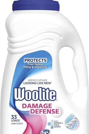 Woolite Damage Defense Liquid Laundry Detergent, Light Fresh Scent, 33 Loads, 50 Fl Oz