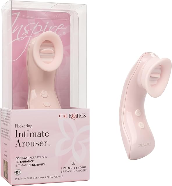 CalExotics Inspire Flickering Intimate Arouser - Waterproof Sex Toys for Couples - Rechargeable Massager - Adult Multi-Function Vibe - Pink