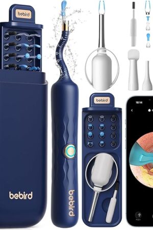 Bebird Earsight Plus D39R Ear Wax Removal Tool Camera, FSA HSA Eligible Items, Ear Cleaner with Flexible Ear Camera Otoscope, Visual Ear Pick Tweezers Wax Remover, Ear Cleaning Kit for Family