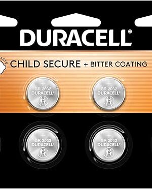 Duracell 2032 Lithium Battery 8 Count Pack Child Safety Features Compatible with Apple AirTag, Key Fob, and other devices CR2032 Battery Lithium Coin Battery CR Lithium 3V Cell