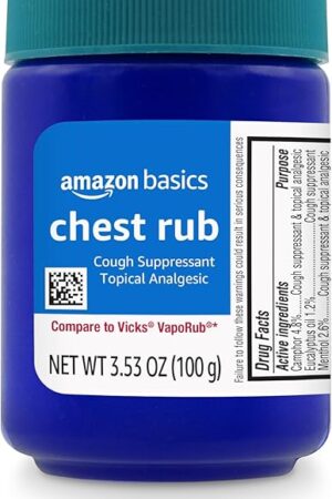 Amazon Basics Chest Rub Cough Suppressant and Topical Analgesic Ointment, 353 Ounce