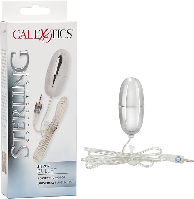 CalExotics Novelties Sterling Collection, Silver Bullet, 2.2-Inch