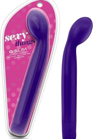 Blush Sexy Things G Slim - Powerful G Spot Stimulating Vibrator - Designed for Perfect G Spotting - IPX7 Waterproof - Adjustable Vibration Speeds - Adult Pleasure Sex Toy for Women Couples - Purple