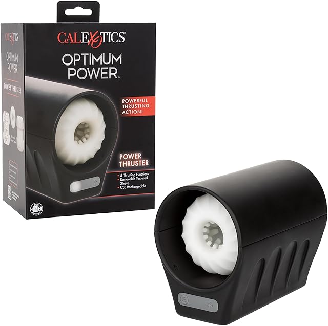 CalExotics Optimum Power Thruster Automatic Male Masturbator with 5 Thrusting Actions and Ergonomic Textured Chamber - SE-0858-40-3