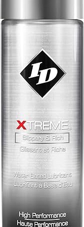 ID Lubricants Xtreme Personal Lubricant Slippery & Rich High Performance Friction Reduction Lube, Water Based, High Energy for High Intensity Sensual Experience, Clear, 8.5 Fl Oz