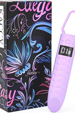 Women Bullet Vibrator Sex Toy - Visualization Screen Vibrator Made of Body-Safe Silicone, 10 Modes Mini Portable Waterproof Vaginal Massager for Women Precision G Spot Clitoral Nipple Anal Stimulation