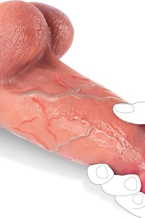 Huge Thick Dildo Sex Toy with Realistic Glans Big Dildo, 315'' Diameter Silicone Anal Dildos, 10'' Giant Dildos with Suction Cup, Hands-Free G Spot Vibrator Adult Sex Toys for Women Couples Games