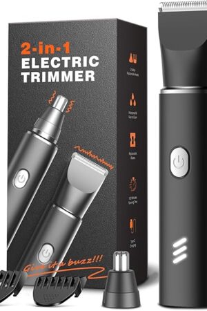 Body Hair Trimmer for Men, Manscape Electric Razor, Versatile Hair Trimmer for Groin, Beard, Nose/Ear Hair, Waterproof & USB-C Rechargeable, Travel Lock