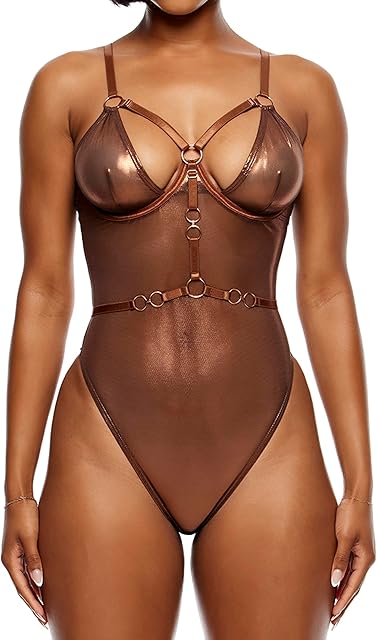 Women's Liquid Metallic Mesh Teddy