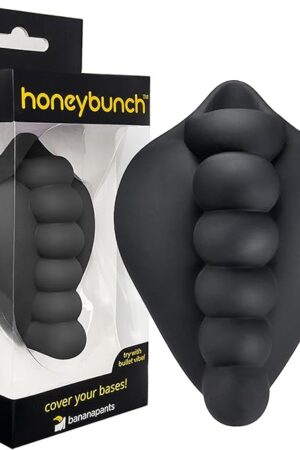 Honeybunch Stimulation Cushion for Strap On Dildo Harnesses - with Sleeve for Bullet Vibe - Lesbian Sex Toy Great for Trans, Non-Binary, Solo Play, Pegging & Roleplaying