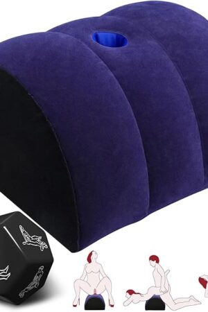 Dildo Mount Sex Pillow Sex Dice Set-Sex Toy Mount Set Ideal for Enhancing Intimacy Cushion Sex Furniture Dildo Mount Sex Position Pillow Sex Games for Adult Couples(Blue)