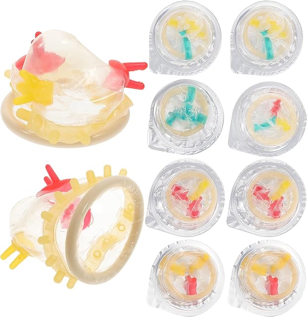 GALPADA Gifts 9pcs Colorful Flower Condoms Safe Sleeve Adult Life Supplies Ultra- Thin Health Products (Small Flower)