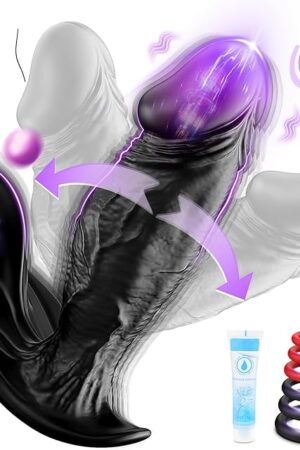 Anal Sex Toys Prostate Massager - Sex Toys Realisitic Anal Vibrator Anal Plug with 10 Vibrating Modes, Sex Toys for Men Vibrating Butt Plug Prostate Vibrator Soft Silicone Dildo with Remote Control