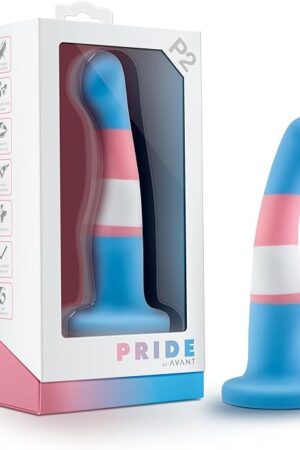 Blush Avant Pride 6" Petite Dildo, P2 True Blue - G-Spot & P-Spot Play Ultrasilk Smooth Silicone Cock - Suction Cup, Strap-On Compatible - Body-Safe Sex Toy for Men, Women & Couples - (Multicolored)
