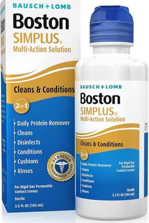 Boston SIMPLUS Multi-Action Contact Lens Solution to Clean and Condition Rigid Gas Permeable Lenses from Bausch + Lomb, 35 fl oz