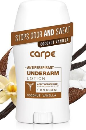 Carpe Underarm Antiperspirant Deodorant Advanced Sweat & Odor Protection Formula - Antiperspirant for Women & Men Helps to Combat Excessive Sweating with Odor Control - Coconut Vanilla
