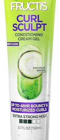 Garnier Fructis Style Curl Sculpt Conditioning Cream Gel for Bounce & Moisture, 51 Fl Oz, 1 Count (Packaging May Vary)