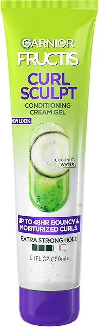 Garnier Fructis Style Curl Sculpt Conditioning Cream Gel for Bounce & Moisture, 51 Fl Oz, 1 Count (Packaging May Vary)