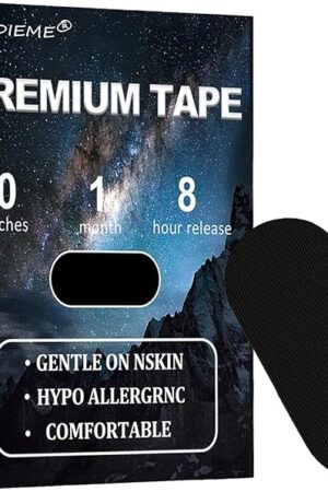 Black Premium Mouth Tape FOL Sleeping (30 Pack) - Latex Free Medical TapeFeaturing Breathability&Adhesion, Comfortable and Gentle Skin Tape, Painless Removal