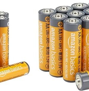 Amazon Basics 24 Count AA & AAA High-Performance Alkaline Batteries Value Pack - 12 Double AA Batteries and 12 Triple AAA Batteries