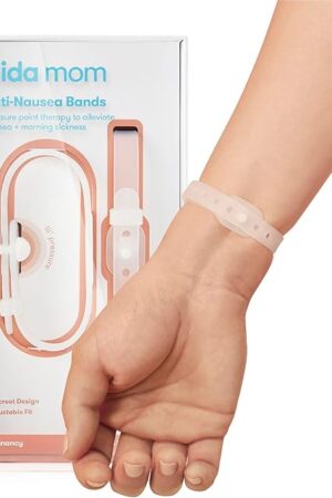 Frida Mom Nausea Bands for Morning Sickness Relief, 24/7 Support Through Pressure Point Therapy, Includes 2 Bands and Storage Case